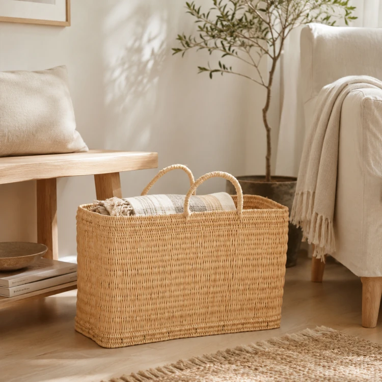 Panier hassira anse coton