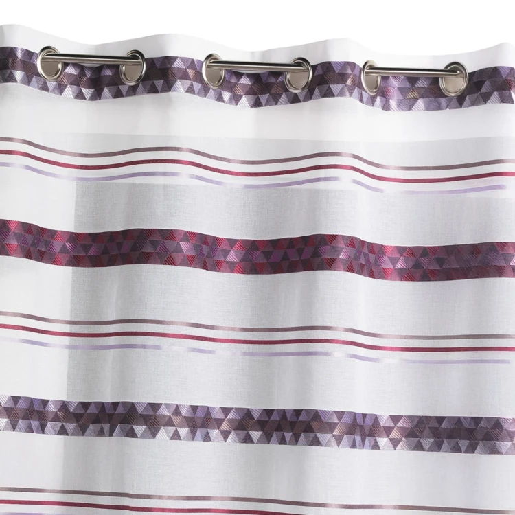 Voilage Jacquard en étamine géométrique
