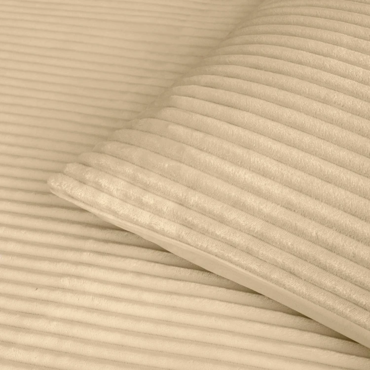 Parure de lit en flanelle relief unie avec fermeture zippée