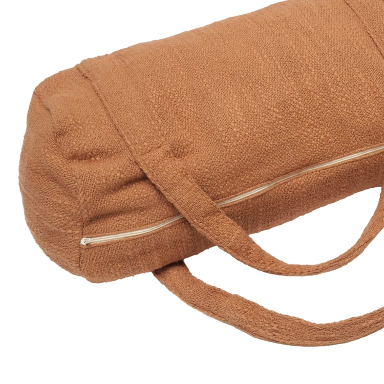 Borsa a sacchetto in cotone con chiusura a cerniera