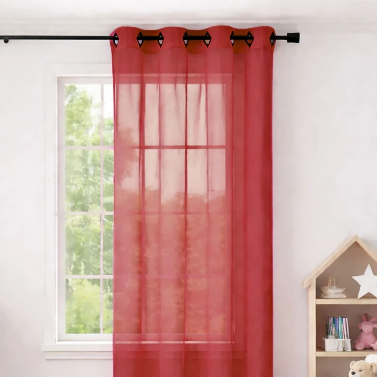 Voilage rose grande largeur
