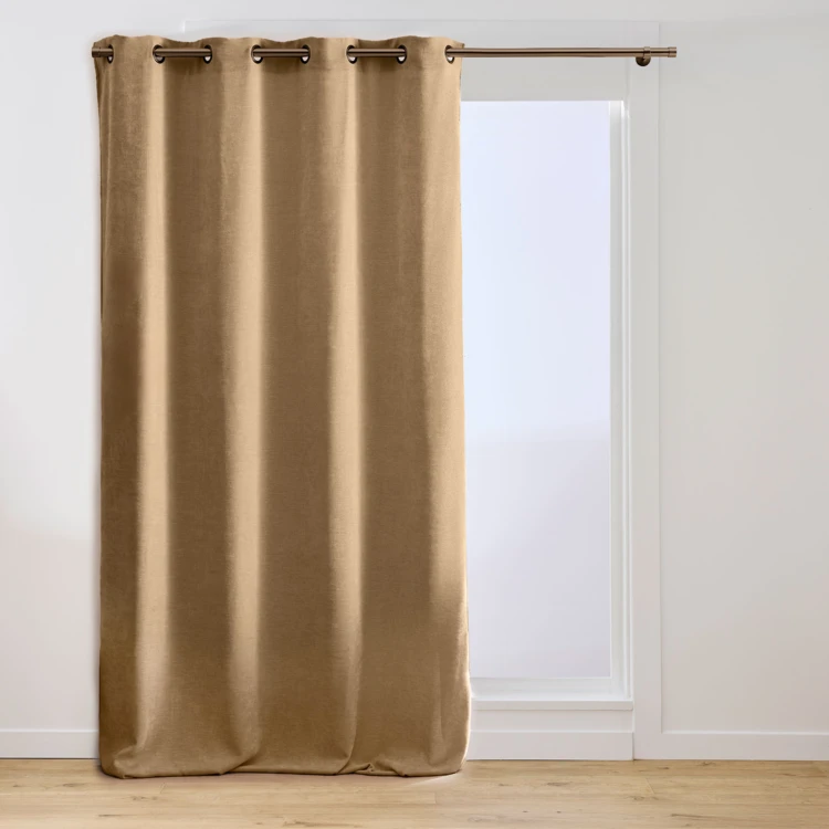 Rideau tamisant à œillets en velours chenille