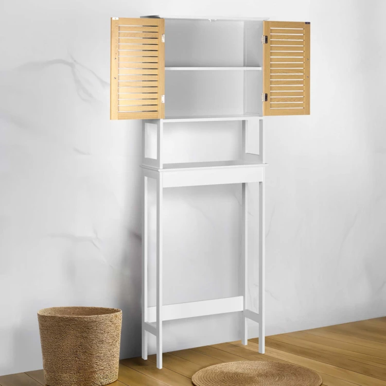 Meuble dessus WC avec rangement