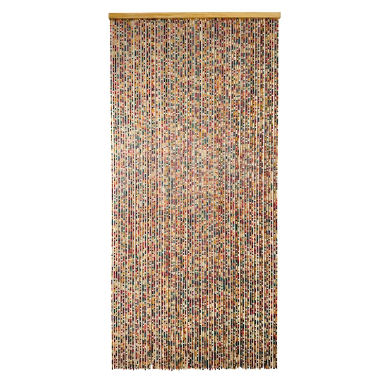 Cortina cuadrada de madera para puertas