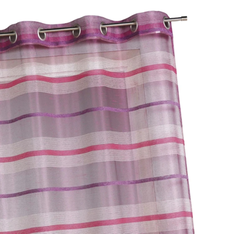 Voilage fantaisie à rayures horizontales de différentes tailles