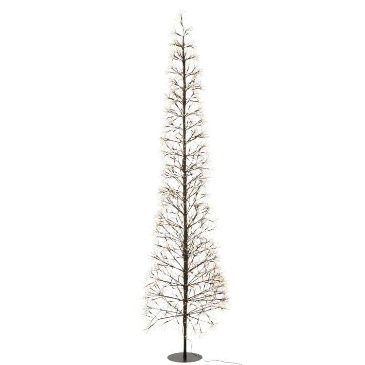 ARBRE LED LUMIÈRES BLANC CHAUD FER NOIR EXTRA LARGE