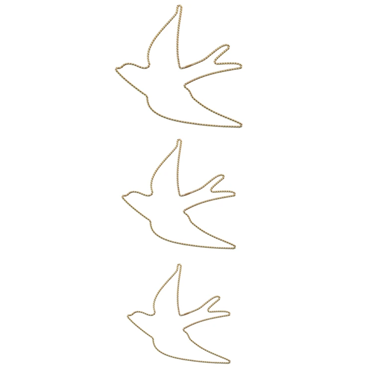 Déco murale Hirondelle fil laiton torsadé