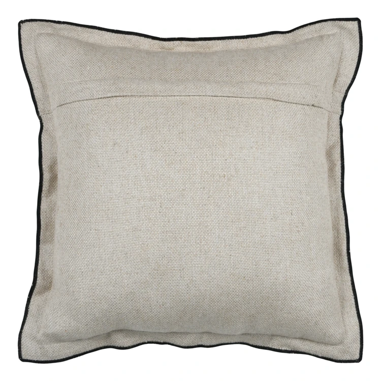 Coussin décoratif en poly-lin finition passepoil contrasté