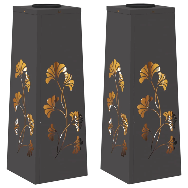 Lot de 2 lampes de chemin solaire LED extérieur végétal