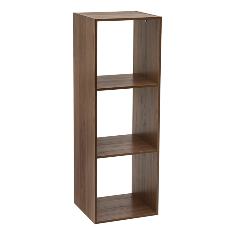 Etagère 3 cases en panneau de particules effet bois