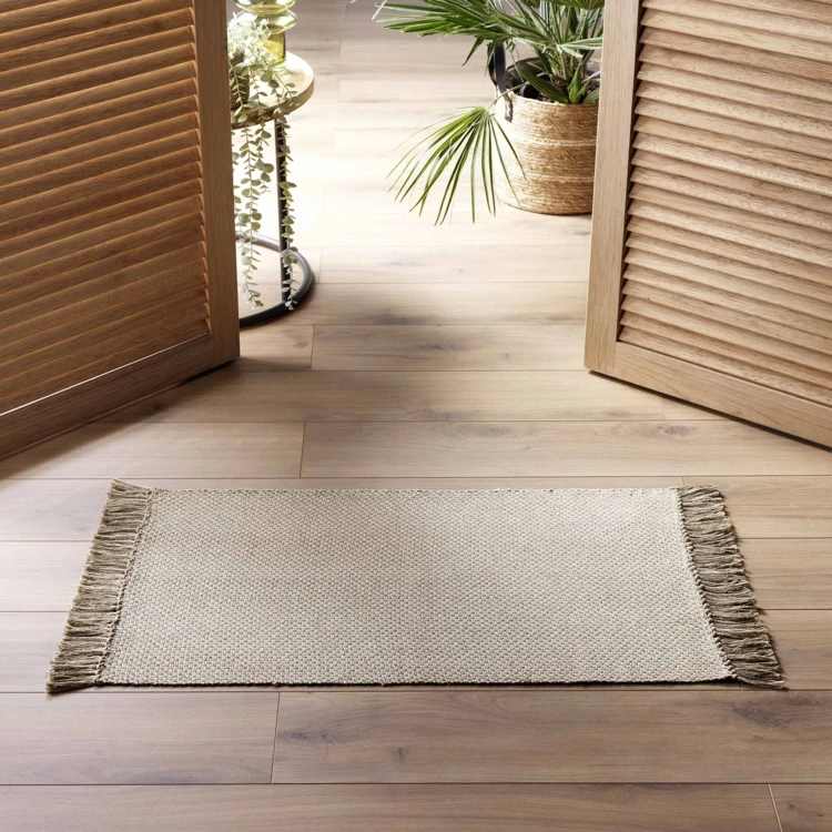 Tapis rectangular de efecto natural