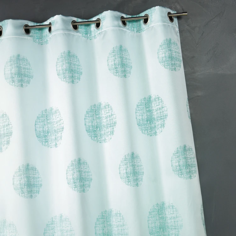 Rideau jacquard imprimé rond chiné