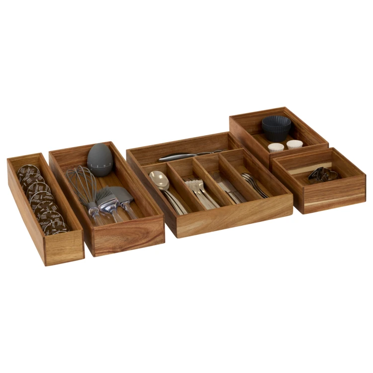 Organisateur de tiroir en bois
