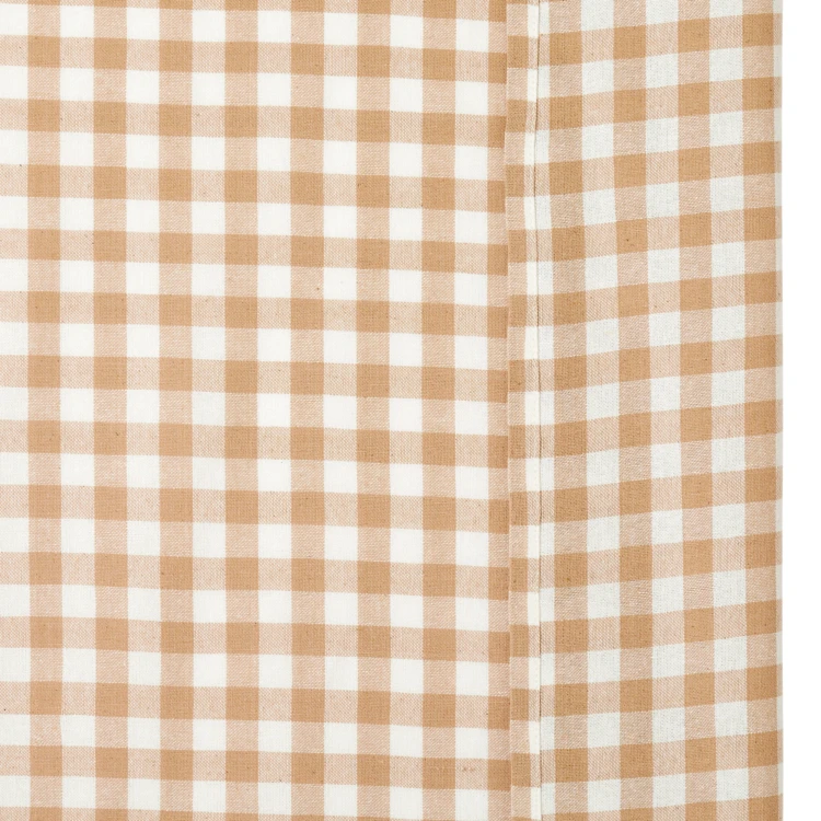 Rideau à passe-tringle en coton vichy