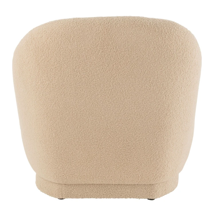Fauteuil moelleux velours effet bouclette