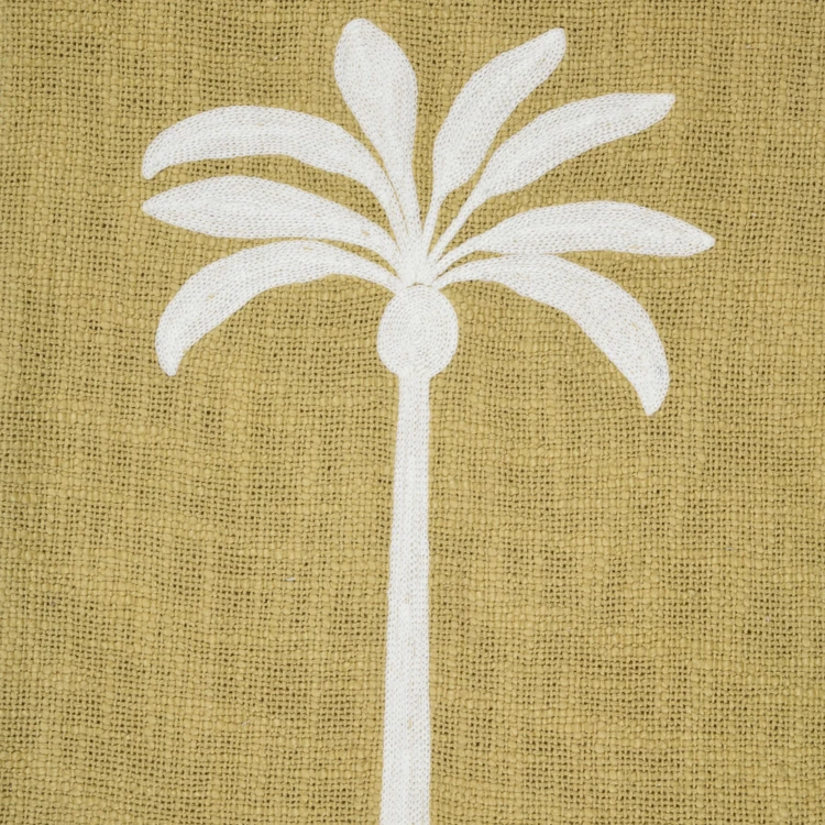 Plaid décoratif motif palmier esprit exotique