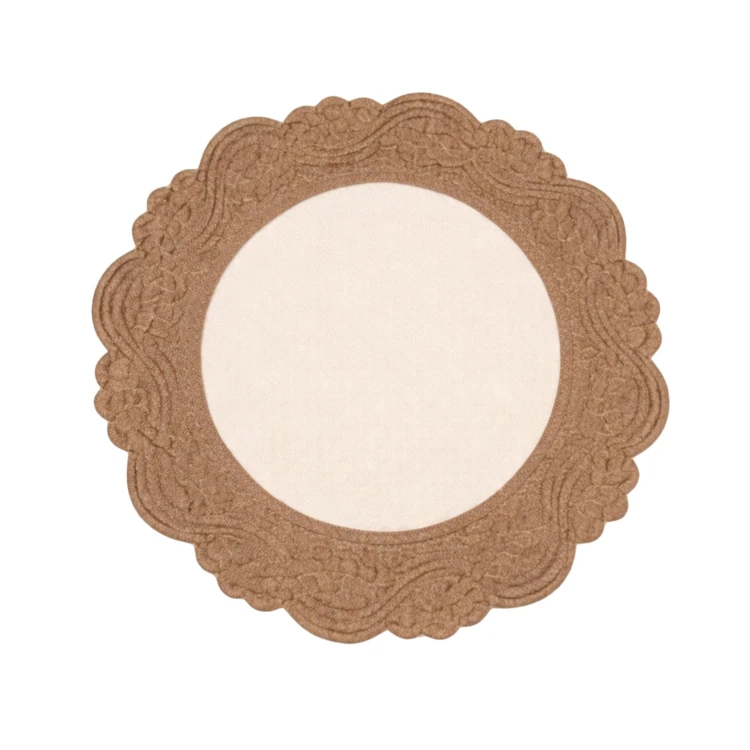Set de table rond lavable matelassé coton