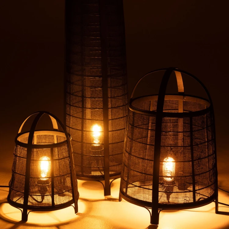 Lampe sur pied en lin style japonais