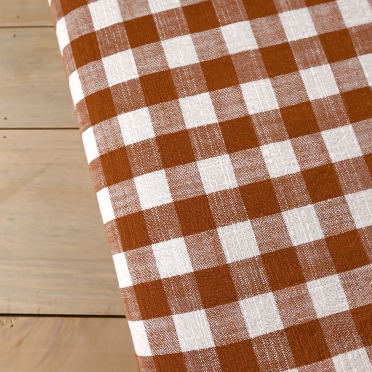 Omkeerbaar dekbed van gevlamd katoen met strepen en ruitjes LOURMARIN