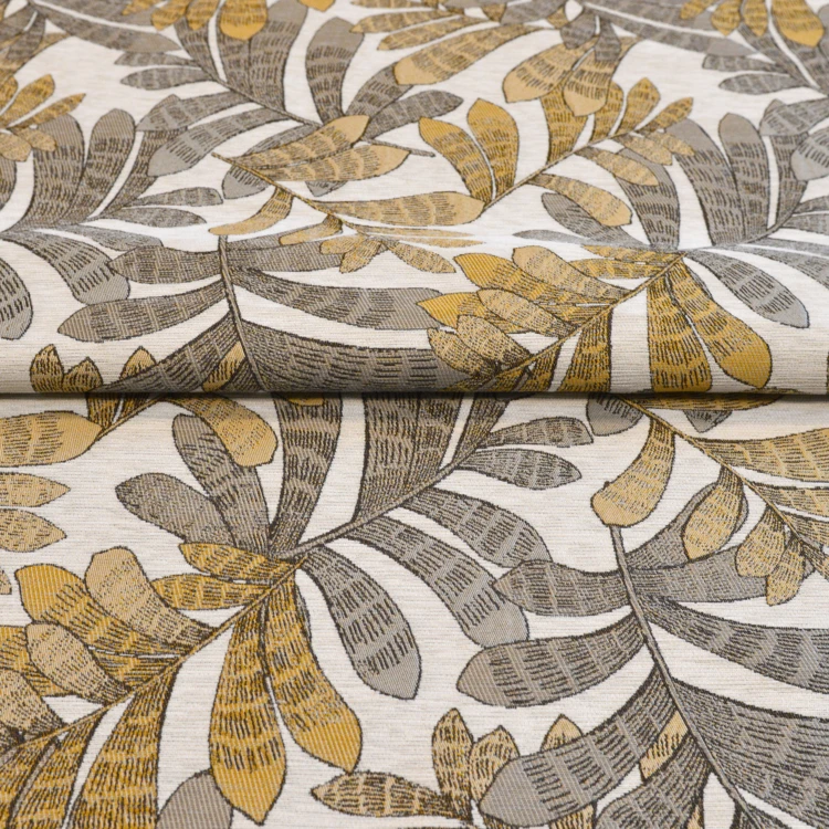 Cortina de screen jacquard con motivos vegetales