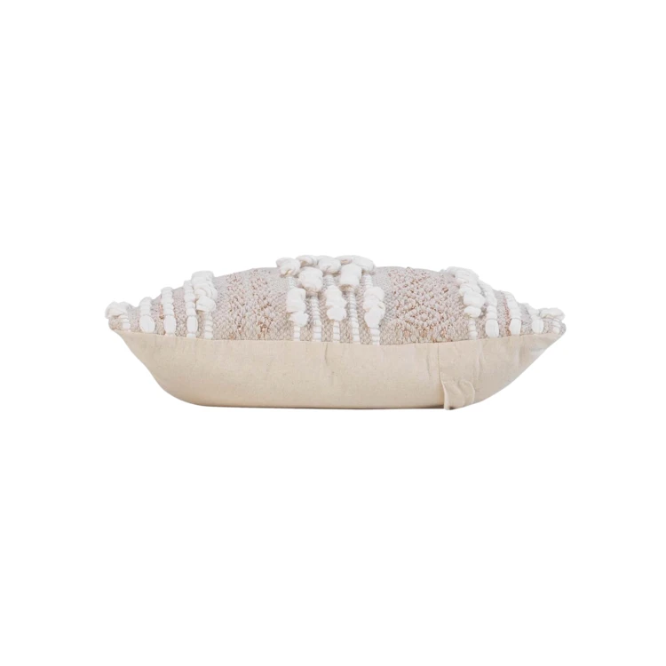 Coussin déhoussable en polycoton avec broderies et fils métallisés
