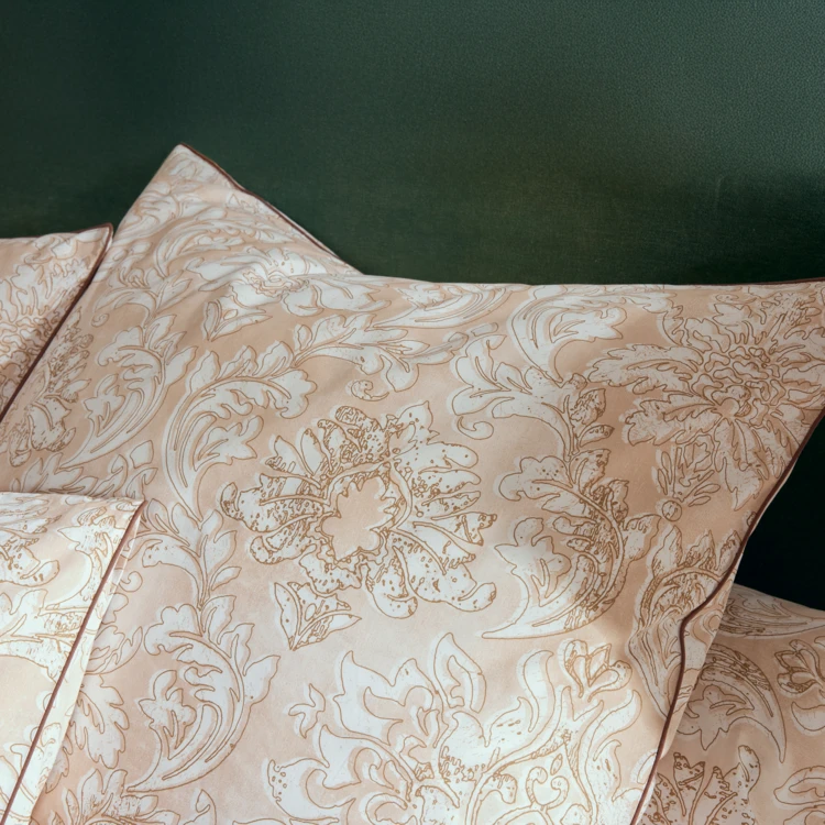 Parure de lit 2 pièces percale de coton ornemental classique