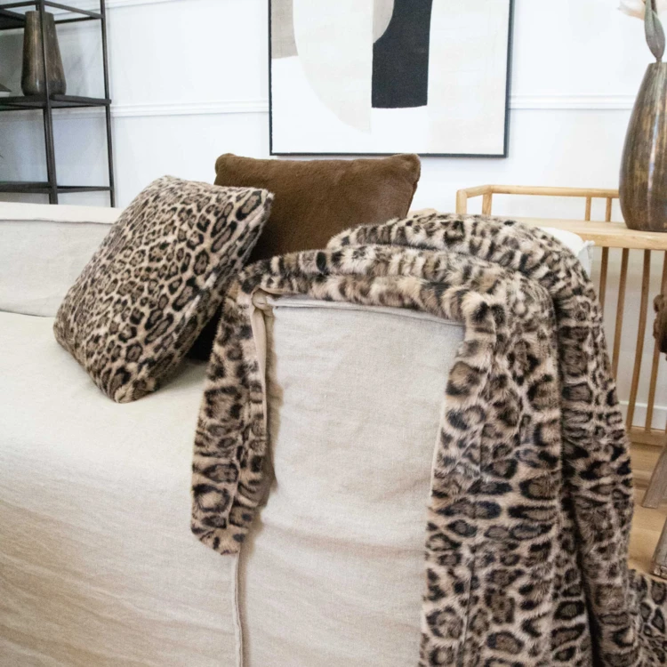 Plaid motif léopard