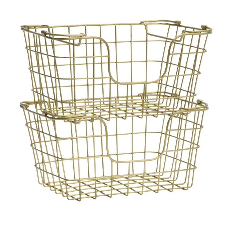 Cesta apilable de alambre para guardar cosas