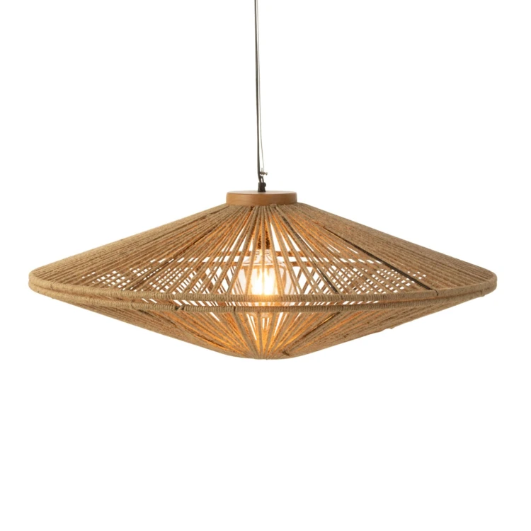 Suspension luminaire en fibre naturelle