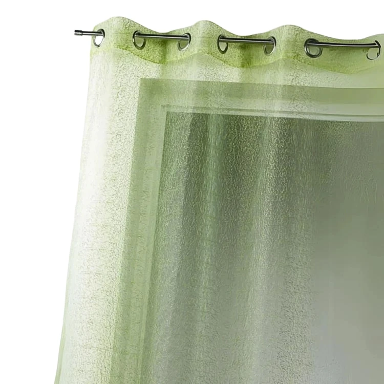 Visillo Organza con trazos dibujados color Guindilla