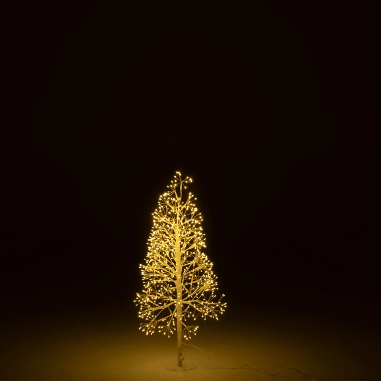 ARBRE LED LUMIÈRES BLANC CHAUD FER NOIR EXTRA LARGE