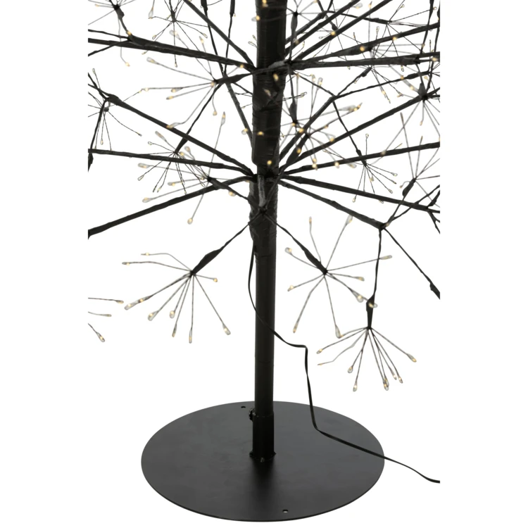 ARBRE LED LUMIÈRES BLANC CHAUD FER NOIR EXTRA LARGE