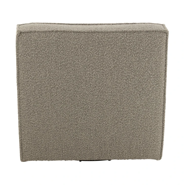 Fauteuil pivotant carré en tissu bouclette