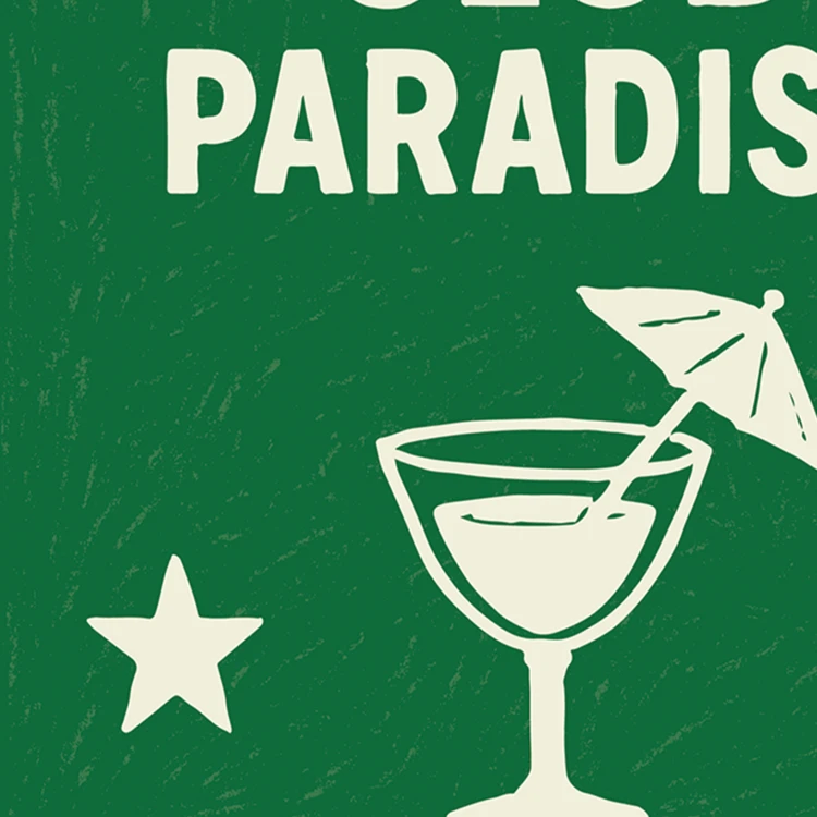 Lot de 20 serviettes papier club paradiso