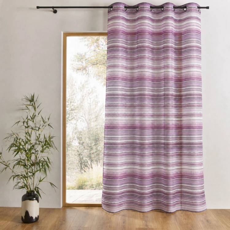 Voilage Organza tissé Rayures horizontales