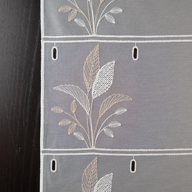 Modulable brodé à motif feuilles