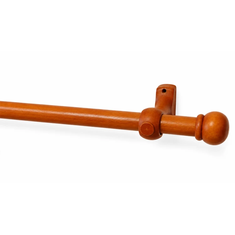 Kit tringle à rideaux en bois embouts anglais D20 mm