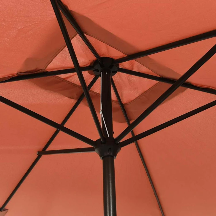 Parasol d'extérieur rectangulaire inclinable