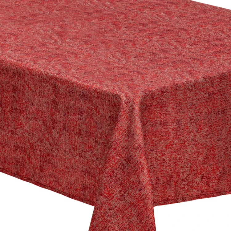 Rot-goldene Jacquard-Tischdecke