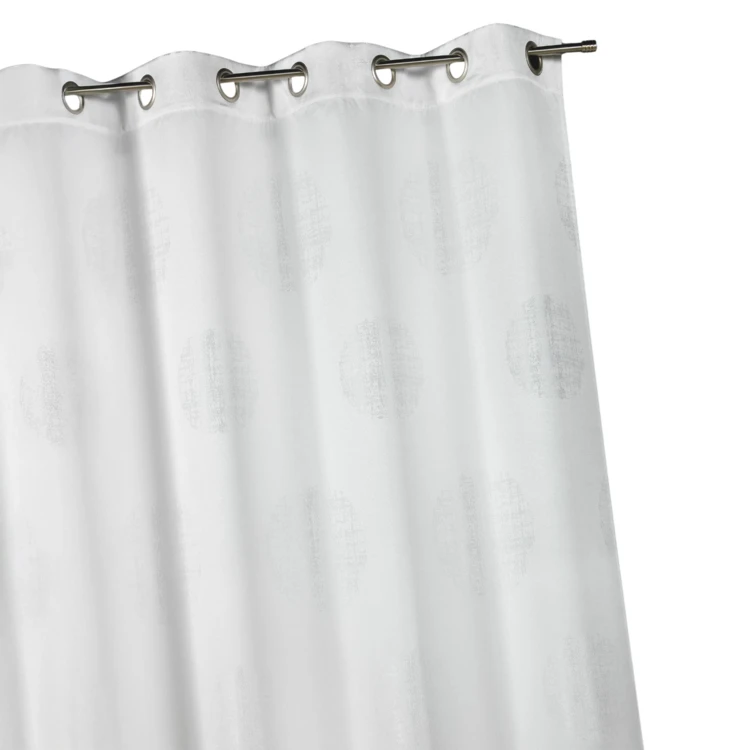 Rideau jacquard imprimé rond chiné