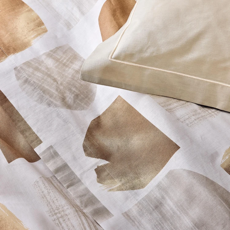 Drap plat en coton à motif graphique