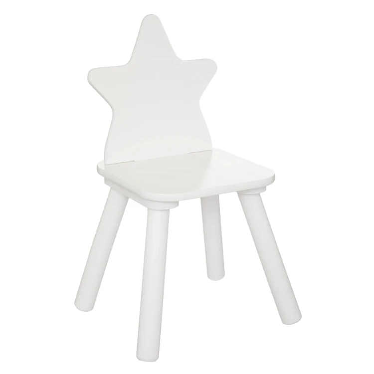 Silla infantil con respaldo en forma de estrella.