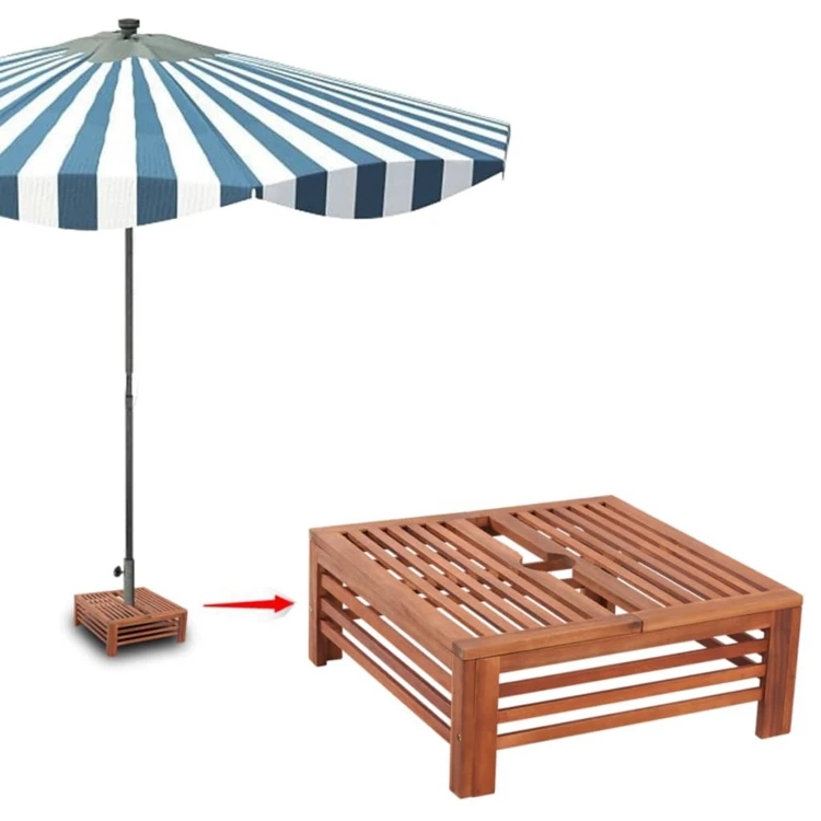 Cache pied de parasol en bois
