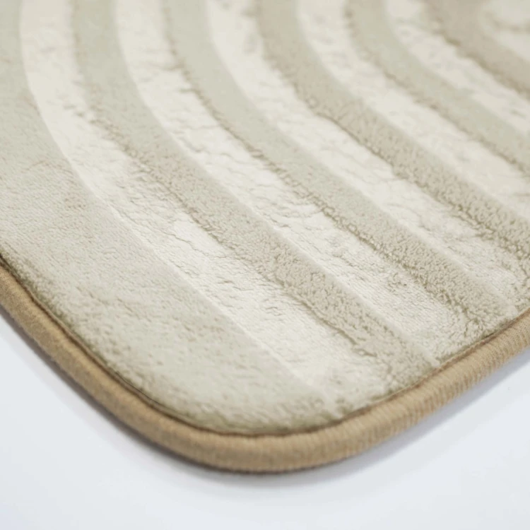 Tapis de bain antidérapant en microfibre à relief graphique