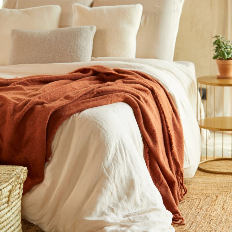 Plaid effet mohair ultra doux