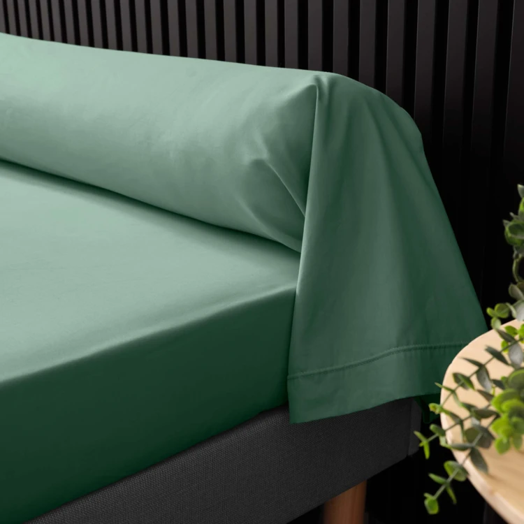 Taie de traversin percale de coton 78 fils finition bourdon