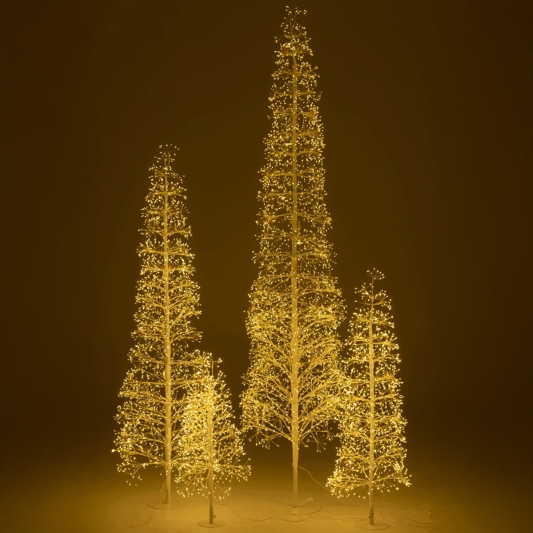 ARBRE LED LUMIÈRES BLANC CHAUD FER NOIR EXTRA LARGE