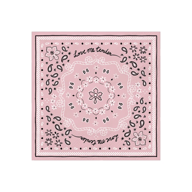 Confezione da 20 tovaglioli di carta a forma di bandana