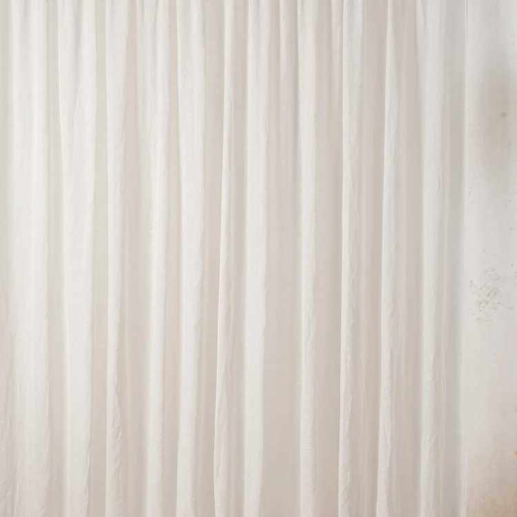 Tissu voile gaze poly-lin