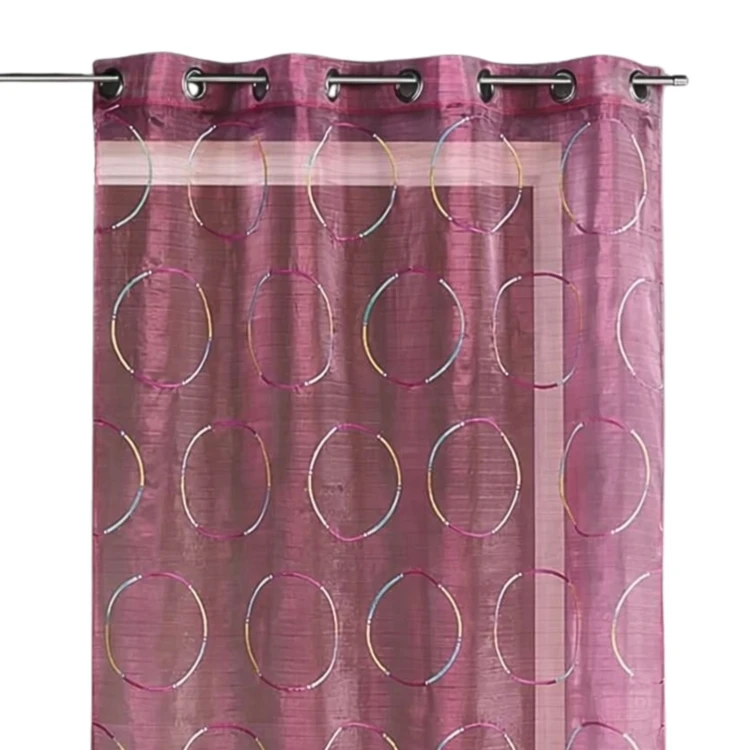 Voilage en Organza avec cercles brodés